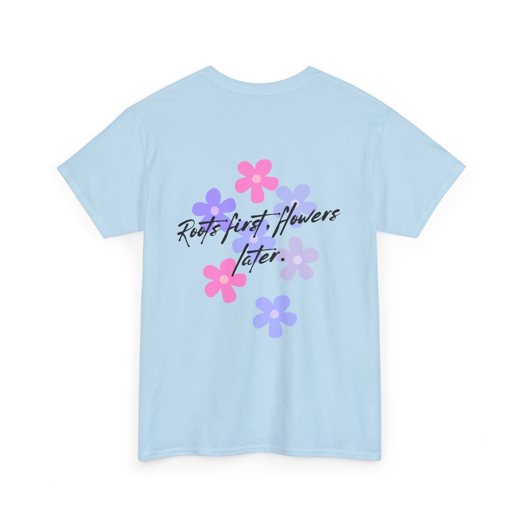 Heavyweight Floral Tee in Light Blue