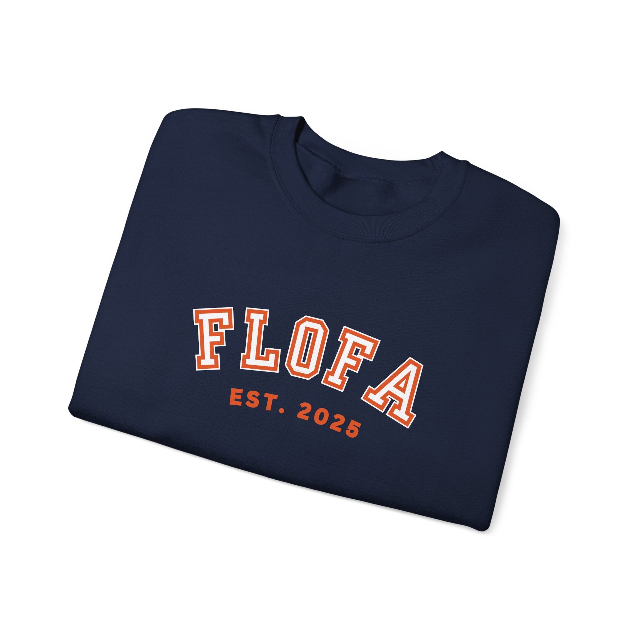 Heavyweight 2025 College Crewneck Sweatshirt in Navy
