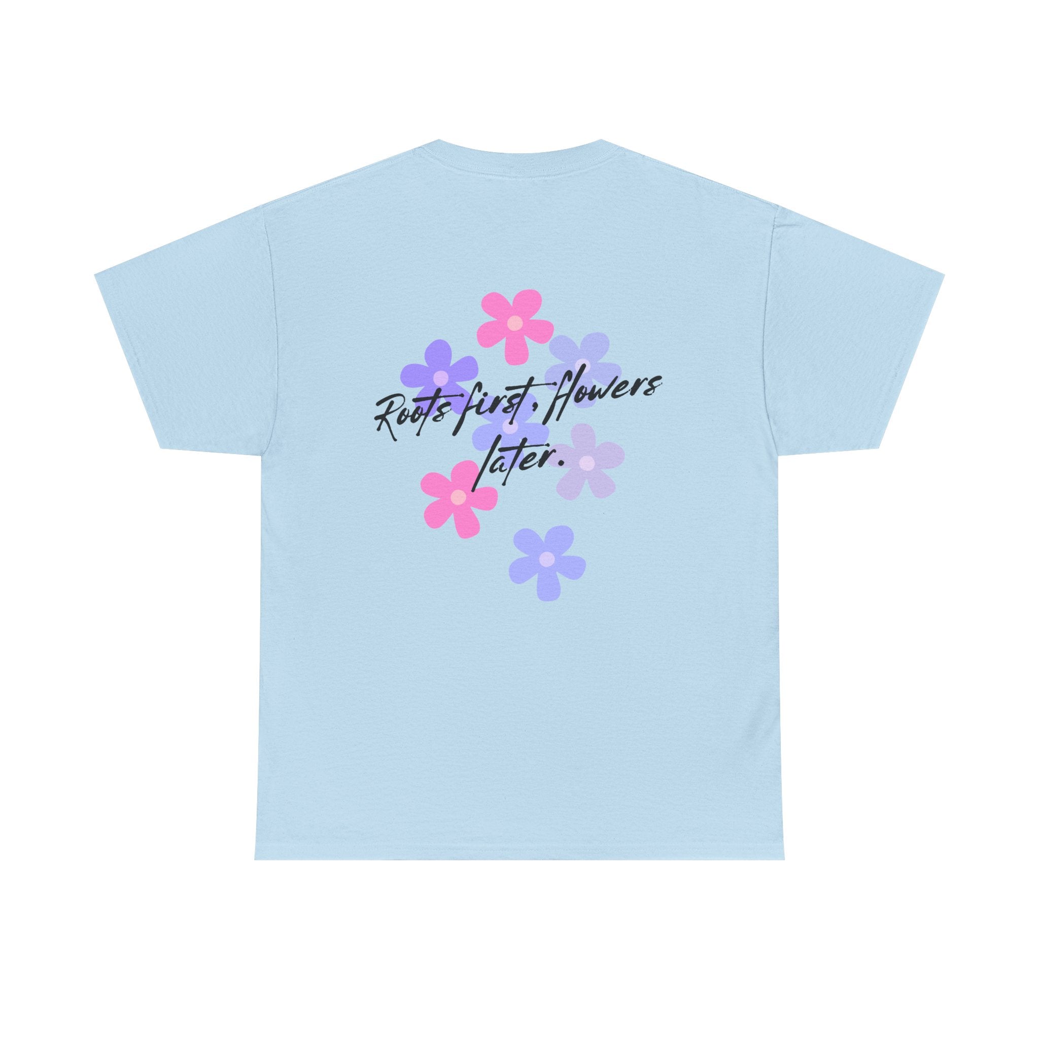 Heavyweight Floral Tee in Light Blue